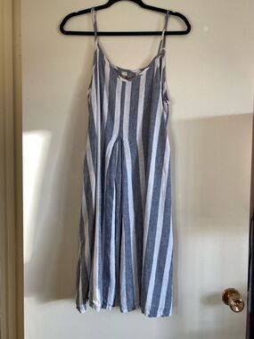 Striped Flax Linen Dress
